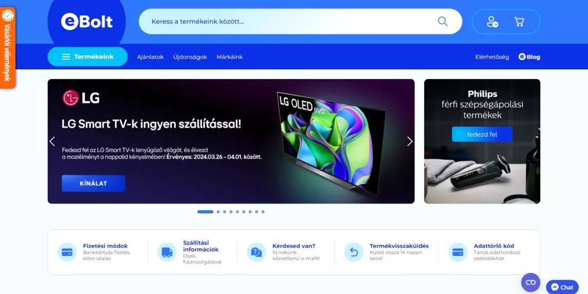 Megújult az eBolt webáruháza