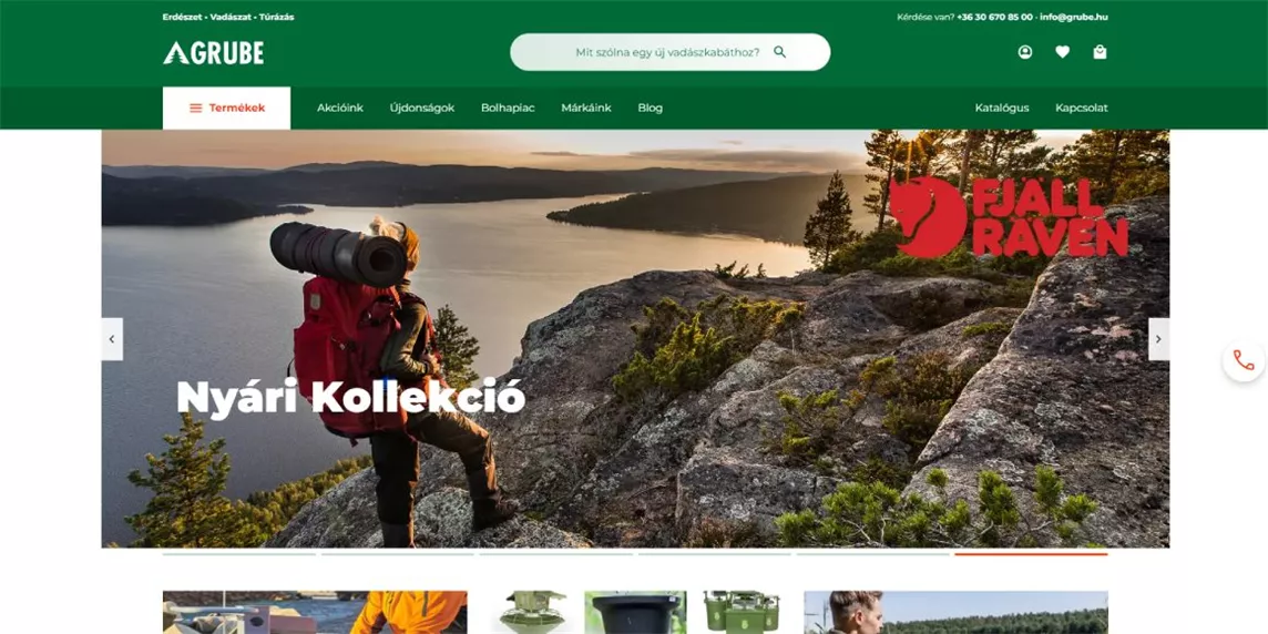 Új külsőt kapott és számos funkcióval bővült a Grube Kft. webáruháza